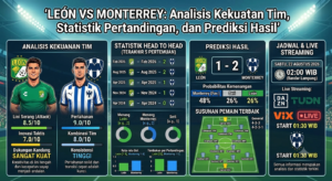 León vs Monterrey: Analisis Kekuatan Tim, Statistik Pertandingan, dan Prediksi Hasil