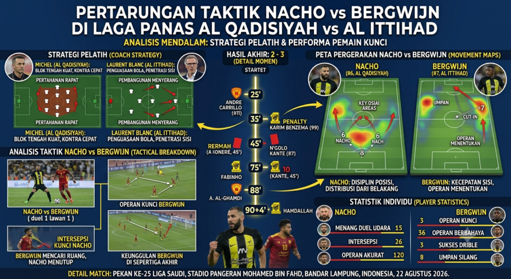Pertarungan Taktik Nacho vs Bergwijn di Laga Panas Al Qadisiyah vs Al Ittihad