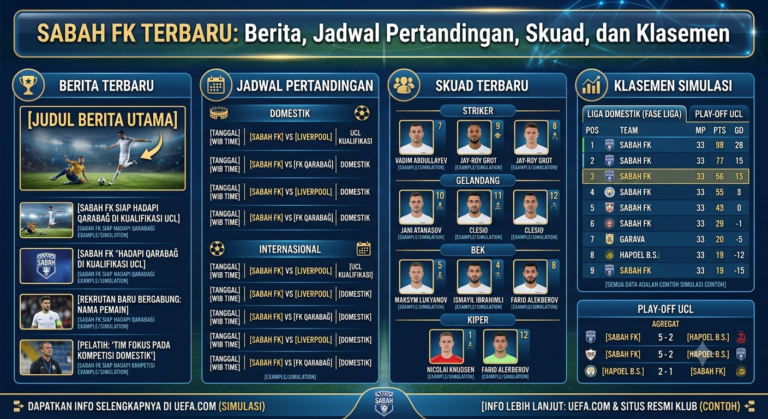 Sabah FK Terbaru: Berita, Jadwal Pertandingan, Skuad, dan Klasemen