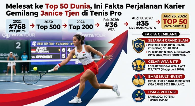 Melesat ke Top 50 Dunia, Ini Fakta Perjalanan Karier Gemilang Janice Tjen di Tenis Pro