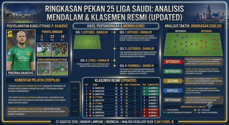 Drama VAR 4 Gol Dianulir: Al Ittihad Tumbangkan Al Qadisiyah Secara Dramatis
