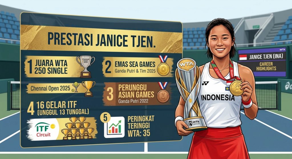 Daftar Prestasi dan Gelar Juara yang Pernah Disabet Janice Tjen Sepanjang Kariernya