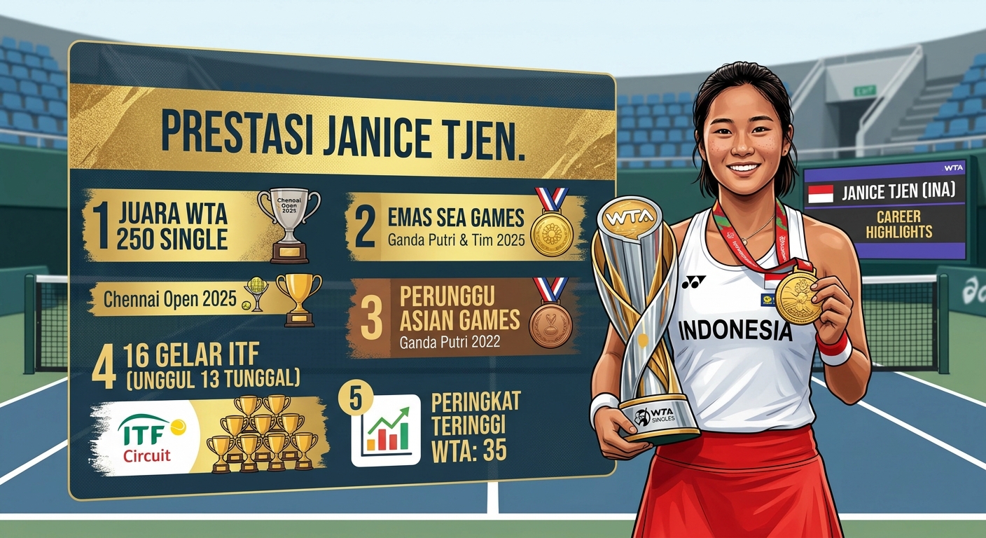 Daftar Prestasi dan Gelar Juara yang Pernah Disabet Janice Tjen Sepanjang Kariernya