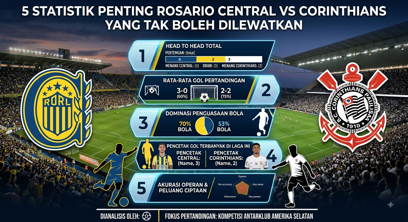 5 Statistik Penting Rosario Central vs Corinthians yang Tak Boleh Dilewatkan