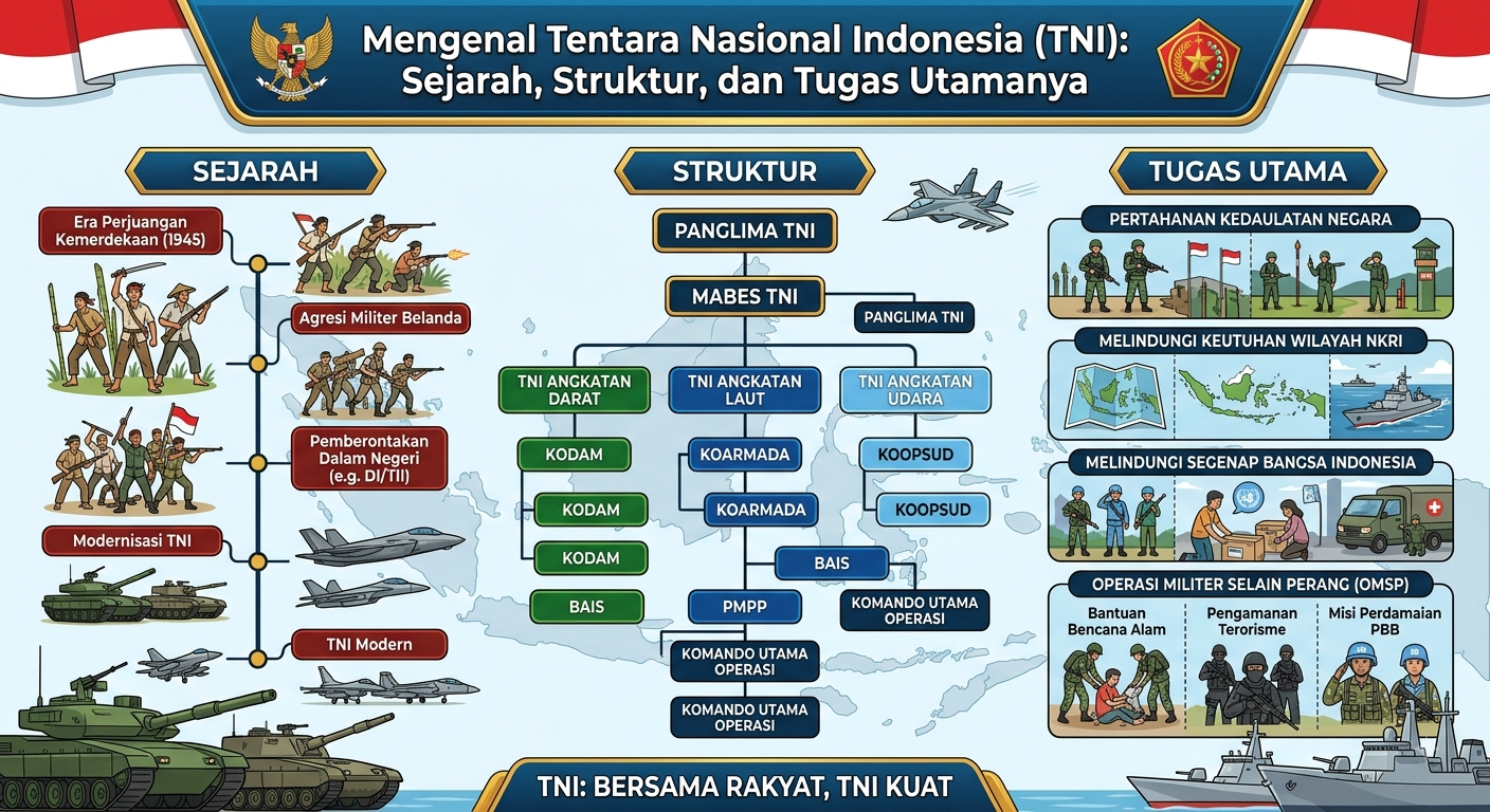 Mengenal Tentara Nasional Indonesia (TNI): Sejarah, Struktur, dan Tugas Utamanya