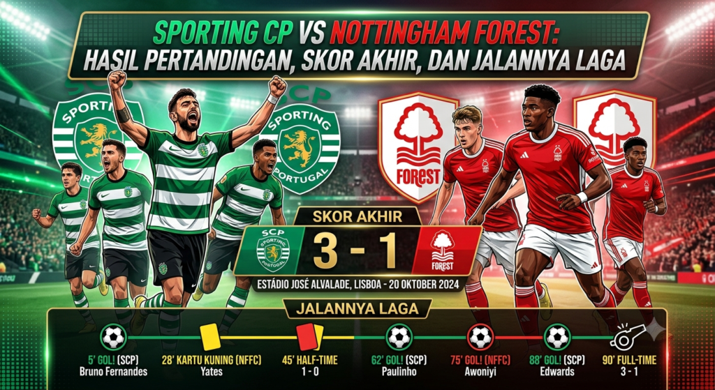 Sporting CP vs Nottingham Forest: Hasil Pertandingan, Skor Akhir, dan Jalannya Laga