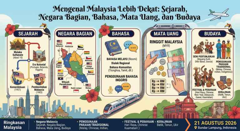 Mengenal Malaysia Lebih Dekat: Sejarah, Negara Bagian, Bahasa, Mata Uang, dan Budaya