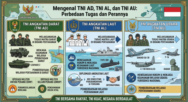 Mengenal TNI AD, TNI AL, dan TNI AU: Perbedaan Tugas dan Perannya