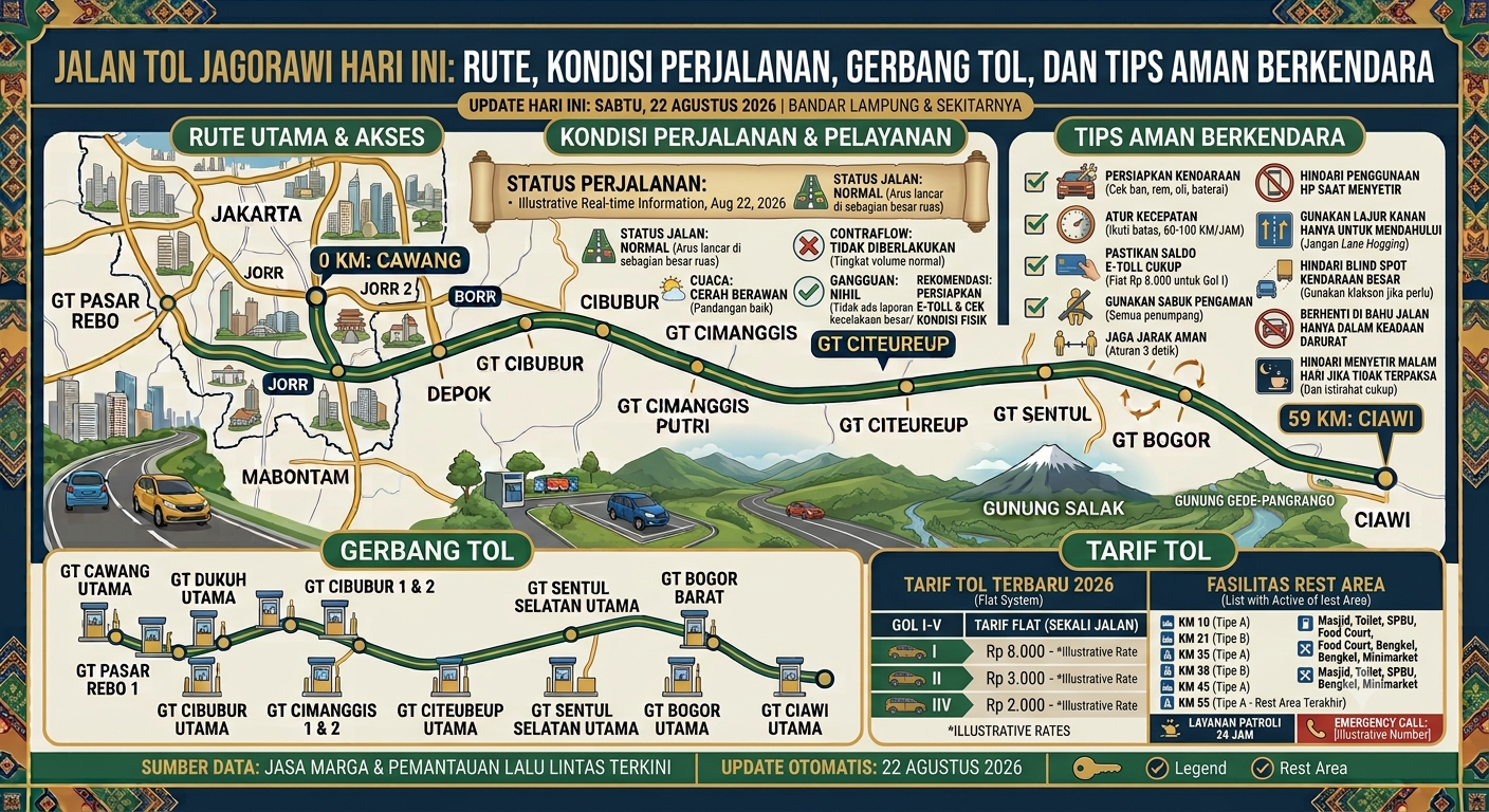 Jalan Tol Jagorawi Hari Ini: Rute, Kondisi Perjalanan, Gerbang Tol, dan Tips Aman Berkendara