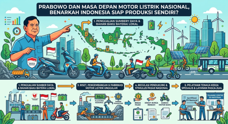 Prabowo dan Masa Depan Motor Listrik Nasional, Benarkah Indonesia Siap Produksi Sendiri?