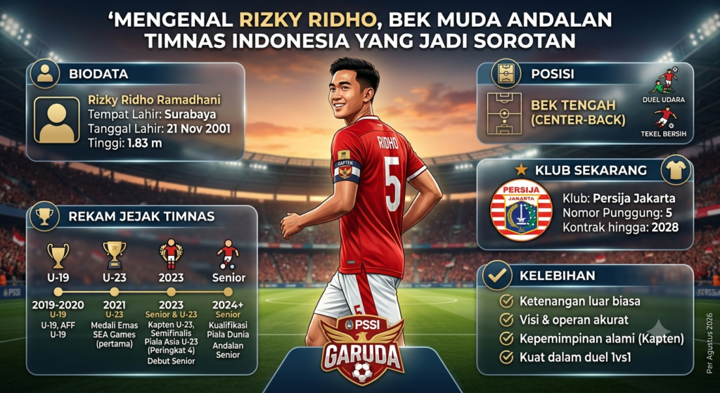 Mengenal Rizky Ridho, Bek Muda Andalan Timnas Indonesia yang Jadi Sorotan