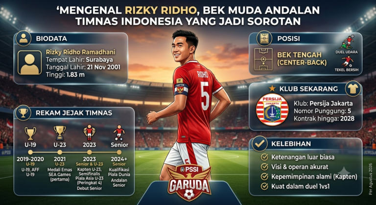 Mengenal Rizky Ridho, Bek Muda Andalan Timnas Indonesia yang Jadi Sorotan