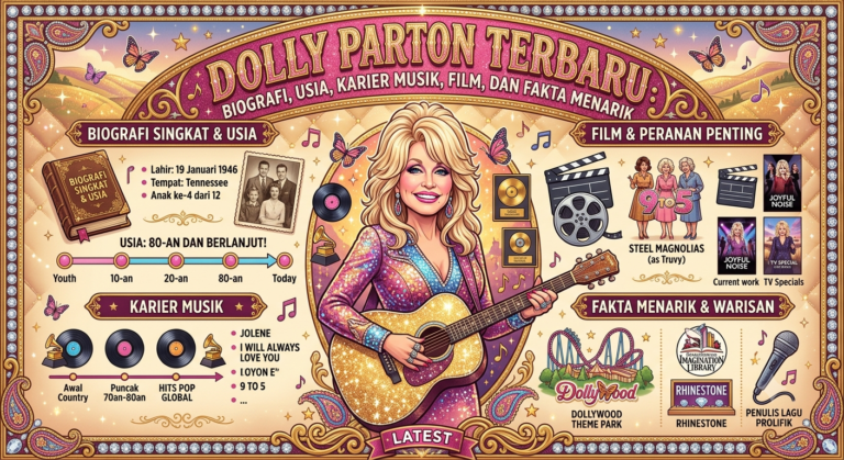 Dolly Parton Terbaru: Biografi, Usia, Karier Musik, Film, dan Fakta Menarik