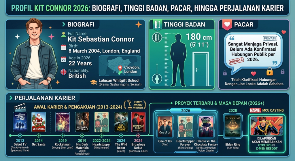 Profil Kit Connor 2026: Biografi, Tinggi Badan, Pacar, hingga Perjalanan Karier