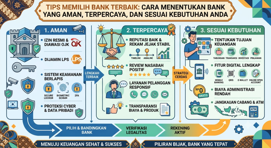 Tips Memilih Bank Terbaik: Cara Menentukan Bank yang Aman, Terpercaya, dan Sesuai Kebutuhan Anda