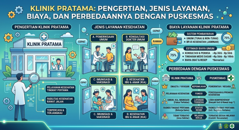 Klinik Pratama: Pengertian, Jenis Layanan, Biaya, dan Perbedaannya dengan Puskesmas