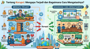 Tentang Korupsi: Mengapa Terjadi dan Bagaimana Cara Mengatasinya? Pendahuluan Pembahasan tentang korupsi selalu menjadi perhatian karena praktik ini berdampak langsung terhadap kehidupan masyarakat, perekonomian, dan pembangunan suatu negara. Korupsi tidak hanya mengakibatkan kerugian keuangan negara, tetapi juga melemahkan kepercayaan publik terhadap lembaga pemerintahan, menghambat investasi, dan memperburuk kualitas pelayanan publik. Di Indonesia maupun berbagai negara lain, korupsi masih menjadi tantangan yang memerlukan penanganan secara menyeluruh. Upaya pemberantasannya tidak cukup hanya melalui penegakan hukum, tetapi juga membutuhkan perubahan budaya, peningkatan integritas, serta sistem pengawasan yang lebih baik. Artikel ini akan membahas tentang korupsi, mulai dari pengertiannya, alasan mengapa korupsi terjadi, dampaknya terhadap masyarakat, hingga berbagai cara yang dapat dilakukan untuk mengatasinya. Apa Itu Korupsi? Korupsi adalah tindakan menyalahgunakan jabatan, kekuasaan, atau wewenang yang dimiliki seseorang untuk memperoleh keuntungan pribadi, kelompok, atau pihak tertentu dengan cara yang bertentangan dengan hukum dan etika. Praktik korupsi dapat terjadi di sektor pemerintahan maupun swasta. Bentuknya beragam, seperti suap, penggelapan dana, gratifikasi, penyalahgunaan anggaran, pemerasan, hingga manipulasi dalam pengadaan barang dan jasa. Korupsi sering kali dilakukan secara tersembunyi sehingga sulit dideteksi tanpa adanya sistem pengawasan yang efektif. Oleh karena itu, transparansi dan akuntabilitas menjadi unsur penting dalam pencegahan korupsi. Mengapa Korupsi Terjadi? Salah satu pertanyaan yang sering muncul dalam pembahasan tentang korupsi adalah mengapa praktik ini terus terjadi meskipun telah ada berbagai aturan hukum. Jawabannya tidak sederhana karena korupsi dipengaruhi oleh kombinasi faktor individu, organisasi, dan lingkungan. 1. Lemahnya Integritas Integritas merupakan landasan utama dalam menjalankan tugas dan tanggung jawab. Ketika seseorang lebih mengutamakan kepentingan pribadi daripada kepentingan umum, risiko melakukan korupsi menjadi lebih tinggi. 2. Penyalahgunaan Kekuasaan Korupsi sering terjadi ketika seseorang memiliki kewenangan besar tanpa pengawasan yang memadai. Kondisi ini membuka peluang untuk menyalahgunakan jabatan demi keuntungan pribadi. 3. Pengawasan yang Tidak Efektif Sistem pengawasan yang lemah membuat berbagai penyimpangan sulit terdeteksi sejak dini. Akibatnya, praktik korupsi dapat berlangsung dalam waktu yang lama. 4. Budaya Permisif Lingkungan yang menganggap pemberian hadiah, uang pelicin, atau fasilitas tertentu sebagai hal yang biasa dapat memicu berkembangnya perilaku koruptif. 5. Faktor Ekonomi Sebagian pelaku korupsi terdorong oleh keinginan memperoleh keuntungan finansial secara cepat. Namun, faktor ekonomi bukan satu-satunya penyebab karena banyak kasus juga dipengaruhi oleh keserakahan dan penyalahgunaan kekuasaan. 6. Penegakan Hukum yang Belum Memberikan Efek Jera Penegakan hukum yang konsisten dan adil sangat penting. Jika pelaku merasa peluang tertangkap kecil atau sanksi tidak memberikan efek jera, risiko terjadinya korupsi dapat meningkat. Bentuk-Bentuk Korupsi Memahami bentuk korupsi membantu masyarakat mengenali tindakan yang termasuk pelanggaran hukum maupun etika. Suap Suap dilakukan dengan memberikan uang, hadiah, atau fasilitas kepada pihak tertentu agar mengambil keputusan yang menguntungkan pemberi. Gratifikasi Gratifikasi merupakan pemberian yang diterima oleh pejabat atau penyelenggara negara terkait jabatannya. Dalam kondisi tertentu, gratifikasi dapat dikategorikan sebagai tindak pidana korupsi. Penggelapan Dana Penggelapan terjadi ketika seseorang menggunakan dana atau aset yang dipercayakan kepadanya untuk kepentingan pribadi. Penyalahgunaan Wewenang Jabatan atau kekuasaan dimanfaatkan untuk memperoleh keuntungan yang tidak sesuai dengan ketentuan hukum. Pemerasan Seseorang memanfaatkan kedudukannya untuk meminta uang atau keuntungan tertentu dari pihak lain. Dampak Korupsi Korupsi memberikan dampak yang luas terhadap berbagai aspek kehidupan. Kerugian Keuangan Negara Dana yang seharusnya digunakan untuk pembangunan infrastruktur, pendidikan, kesehatan, dan pelayanan masyarakat menjadi berkurang akibat penyalahgunaan. Menurunnya Kualitas Pelayanan Publik Korupsi dapat menyebabkan layanan publik menjadi lambat, tidak efisien, dan tidak merata karena anggaran tidak digunakan sebagaimana mestinya. Menghambat Pertumbuhan Ekonomi Praktik korupsi meningkatkan biaya investasi, mengurangi daya saing, dan menciptakan ketidakpastian bagi dunia usaha. Meningkatkan Ketimpangan Sosial Korupsi memperburuk distribusi sumber daya sehingga manfaat pembangunan tidak dirasakan secara merata oleh masyarakat. Menurunkan Kepercayaan Publik Kepercayaan masyarakat terhadap pemerintah dan lembaga negara dapat menurun apabila praktik korupsi terus terjadi. Bagaimana Cara Mengatasi Korupsi? Mengatasi korupsi memerlukan pendekatan yang komprehensif. Tidak ada satu solusi yang mampu menghilangkan korupsi secara instan, tetapi berbagai langkah berikut dapat membantu mengurangi risikonya. Memperkuat Pendidikan Antikorupsi Pendidikan mengenai kejujuran, tanggung jawab, dan integritas perlu diberikan sejak usia dini agar menjadi bagian dari karakter setiap individu. Meningkatkan Transparansi Keterbukaan informasi mengenai penggunaan anggaran, proses pengadaan, dan pengambilan keputusan membantu meningkatkan akuntabilitas. Memperkuat Pengawasan Pengawasan internal maupun eksternal harus dilakukan secara berkelanjutan agar potensi penyimpangan dapat segera diketahui. Memanfaatkan Teknologi Digital Pelayanan publik berbasis digital membantu mengurangi interaksi langsung yang berpotensi memunculkan praktik suap atau pungutan yang tidak sesuai aturan. Penegakan Hukum yang Konsisten Proses hukum yang profesional, transparan, dan konsisten menjadi salah satu faktor penting dalam memberikan efek jera kepada pelaku. Mendorong Partisipasi Masyarakat Masyarakat memiliki peran penting dalam mengawasi penggunaan anggaran publik, menyampaikan laporan dugaan penyimpangan melalui mekanisme yang tersedia, dan mendukung budaya antikorupsi. Peran Masyarakat dalam Mencegah Korupsi Pemberantasan korupsi bukan hanya tanggung jawab pemerintah atau aparat penegak hukum. Masyarakat juga dapat berkontribusi melalui berbagai tindakan sederhana namun bermakna, seperti: Menolak memberikan atau menerima suap. Menggunakan layanan publik sesuai prosedur yang berlaku. Mendukung transparansi dalam organisasi atau lingkungan kerja. Mengelola keuangan organisasi secara terbuka dan dapat dipertanggungjawabkan. Menanamkan nilai kejujuran dalam keluarga dan lingkungan sekitar. Semakin banyak individu yang menjunjung tinggi integritas, semakin kuat budaya antikorupsi dalam masyarakat. Tantangan dalam Pemberantasan Korupsi Meskipun berbagai upaya telah dilakukan, pemberantasan korupsi masih menghadapi sejumlah tantangan. Modus operandi yang semakin kompleks, perkembangan teknologi, lemahnya pengawasan di beberapa sektor, serta rendahnya kesadaran sebagian pihak menjadi hambatan yang perlu diatasi. Karena itu, strategi pemberantasan korupsi harus terus diperbarui dengan memperkuat sistem pengendalian, meningkatkan kapasitas aparat, memanfaatkan teknologi informasi, dan memperluas edukasi kepada masyarakat. Kesimpulan Memahami tentang korupsi merupakan langkah penting dalam membangun masyarakat yang lebih sadar akan pentingnya integritas dan tata kelola yang baik. Korupsi terjadi karena berbagai faktor, mulai dari lemahnya integritas, penyalahgunaan kekuasaan, pengawasan yang tidak efektif, budaya permisif, hingga motivasi ekonomi dan kesempatan yang muncul akibat lemahnya sistem pengendalian. Untuk mengatasinya diperlukan pendekatan yang menyeluruh melalui pendidikan antikorupsi, transparansi, pengawasan yang kuat, pemanfaatan teknologi, penegakan hukum yang konsisten, serta partisipasi aktif masyarakat. Dengan kerja sama antara pemerintah, dunia usaha, lembaga pendidikan, media, dan masyarakat, upaya pencegahan serta pemberantasan korupsi dapat semakin efektif dan mendukung terciptanya pemerintahan yang bersih, pelayanan publik yang berkualitas, serta pembangunan yang berkelanjutan.