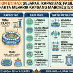 Stadion Etihad: Sejarah, Kapasitas, Fasilitas, dan Fakta Menarik Kandang Manchester City
