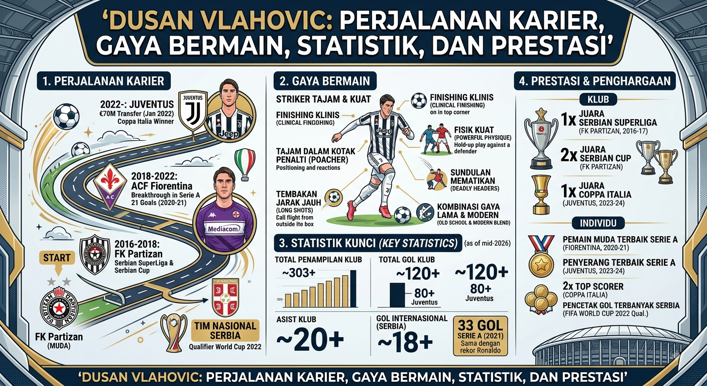 Dusan Vlahovic: Perjalanan Karier, Gaya Bermain, Statistik, dan Prestasi