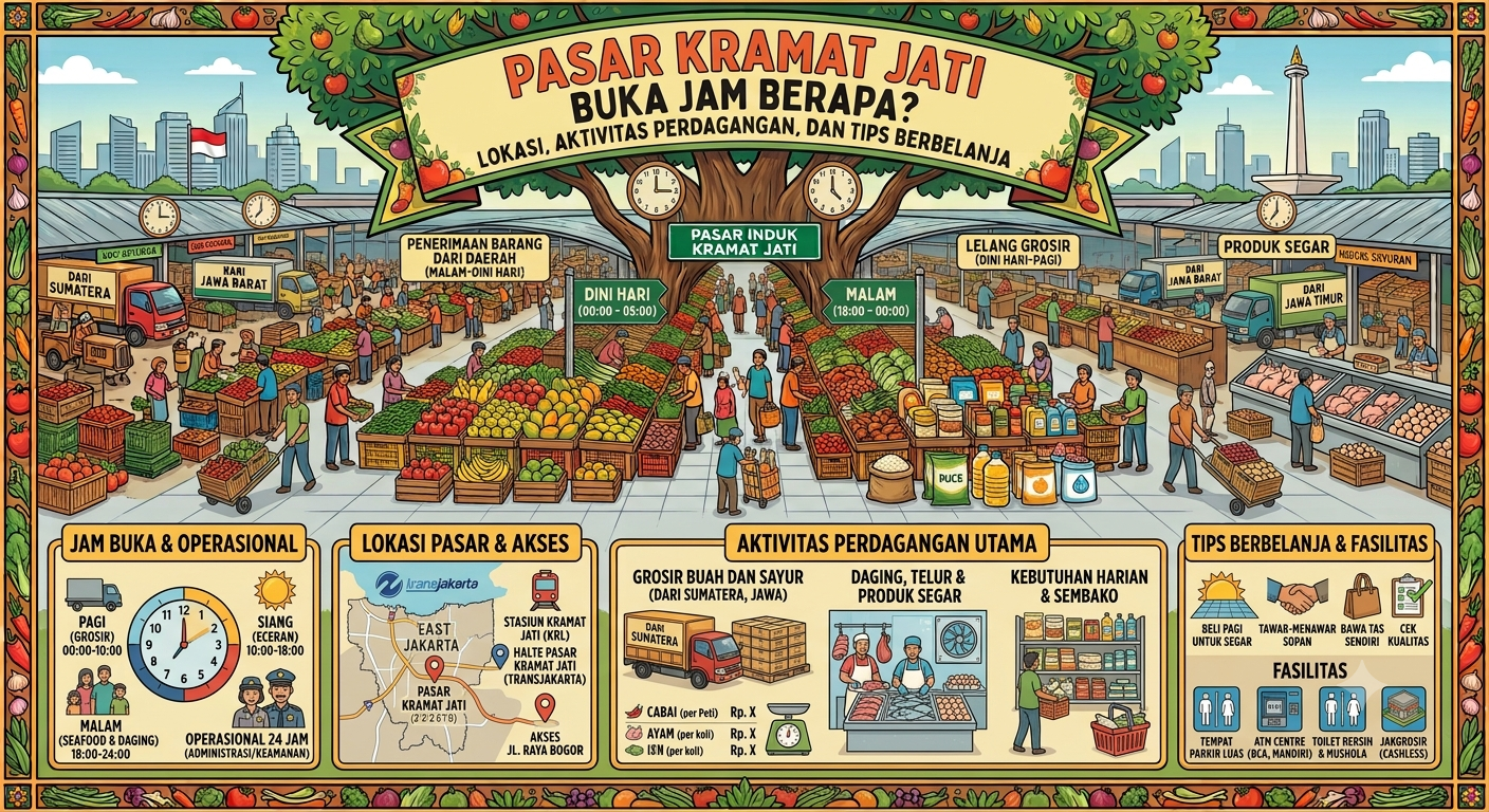 Pasar Kramat Jati Buka Jam Berapa? Lokasi, Aktivitas Perdagangan, dan Tips Berbelanja