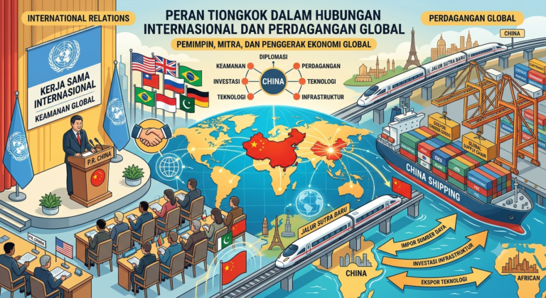 Peran Tiongkok dalam Hubungan Internasional dan Perdagangan Global buatkan gambar Peran Tiongkok dalam Hubungan Internasional dan Perdagangan Global buatkan gambar
