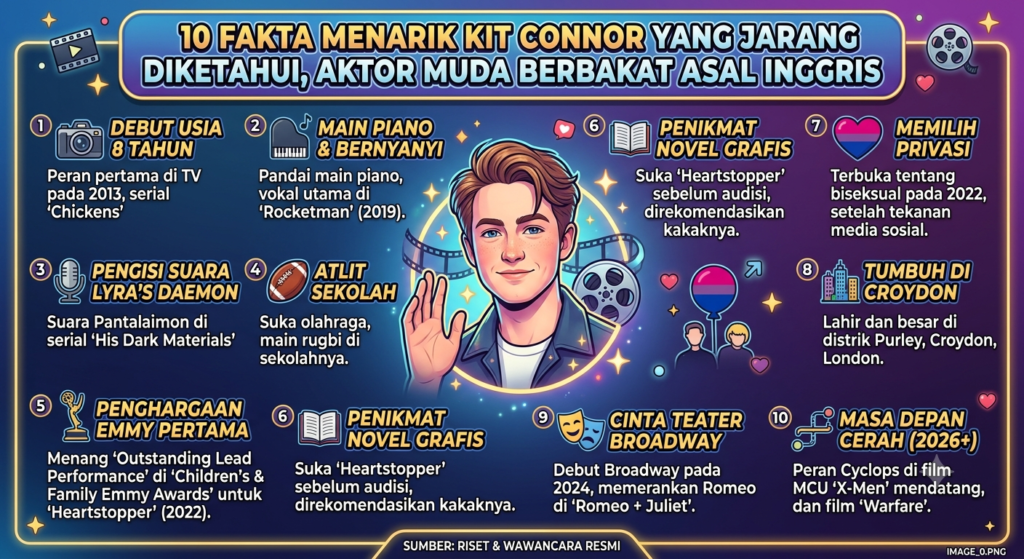 10 Fakta Menarik Kit Connor yang Jarang Diketahui, Aktor Muda Berbakat Asal Inggris