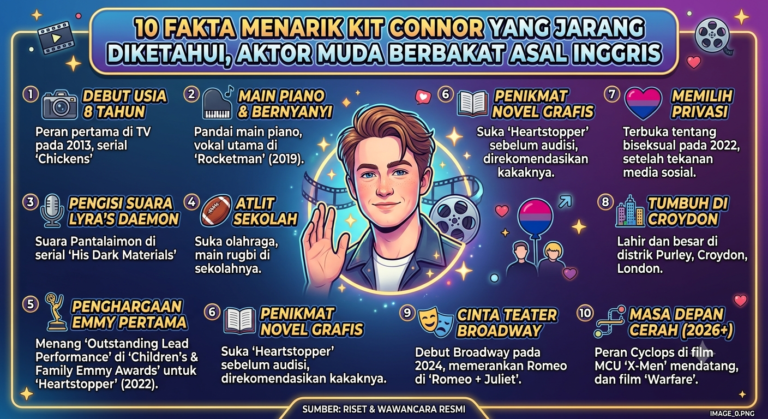 10 Fakta Menarik Kit Connor yang Jarang Diketahui, Aktor Muda Berbakat Asal Inggris