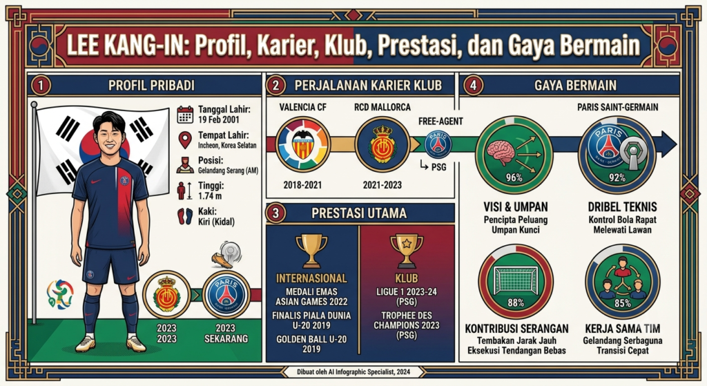 Lee Kang-in Terbaru: Profil, Perjalanan Karier, Klub, Prestasi, dan Gaya Bermain