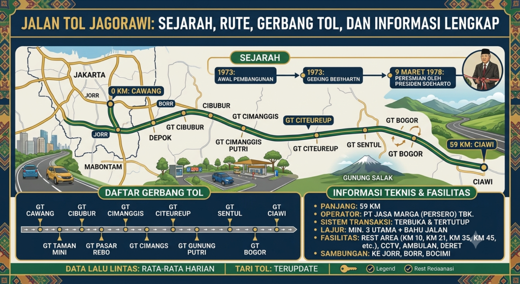 Jalan Tol Jagorawi: Sejarah, Rute, Gerbang Tol, dan Informasi Lengkap