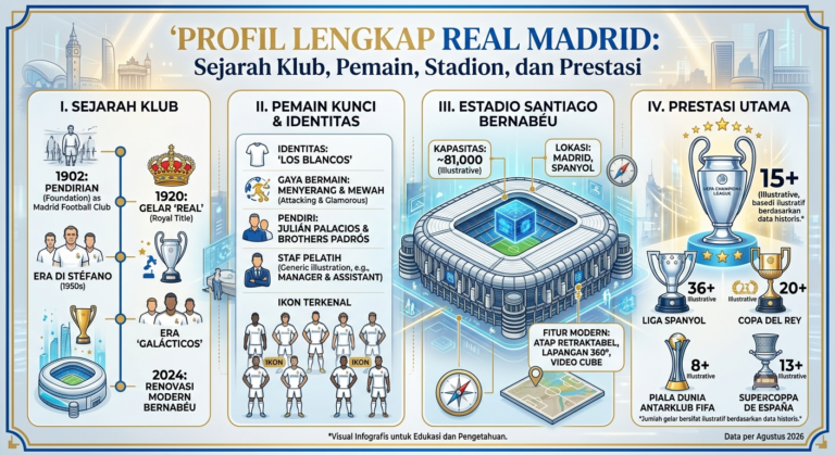 Profil Lengkap Real Madrid: Sejarah Klub, Pemain, Stadion, dan Prestasi