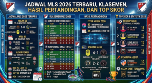 Jadwal MLS 2026 Terbaru, Klasemen, Hasil Pertandingan, dan Top Skor