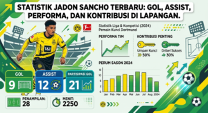 Statistik Jadon Sancho Terbaru: Gol, Assist, Performa, dan Kontribusinya di Lapangan