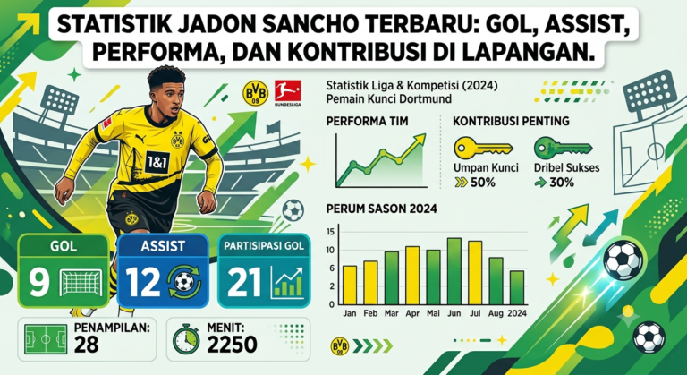Statistik Jadon Sancho Terbaru: Gol, Assist, Performa, dan Kontribusinya di Lapangan
