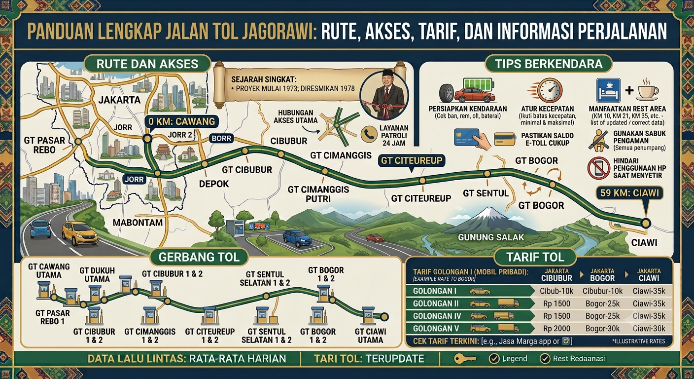 Panduan Lengkap Jalan Tol Jagorawi: Rute, Akses, Tarif, dan Informasi Perjalanan