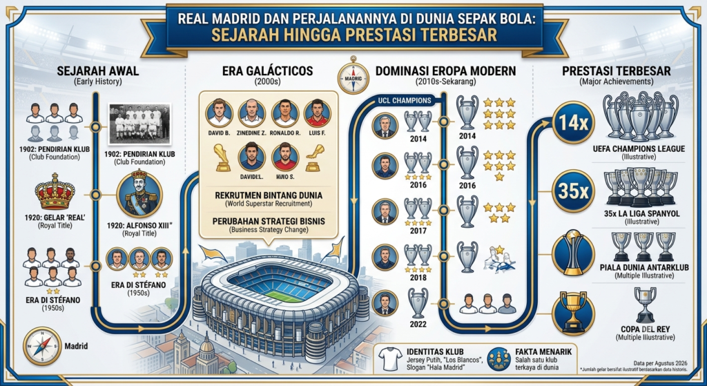 Real Madrid dan Perjalanannya di Dunia Sepak Bola: Sejarah hingga Prestasi Terbesar
