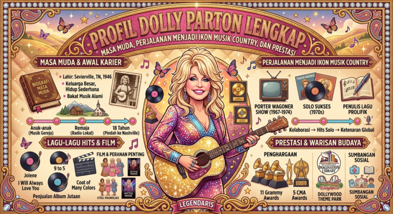 Profil Dolly Parton Lengkap: Masa Muda, Perjalanan Menjadi Ikon Musik Country, dan Prestasi