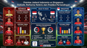 Preview Jadwal Indonesia vs Singapura: Statistik, Performa Terkini, dan Prediksi Pertandingan