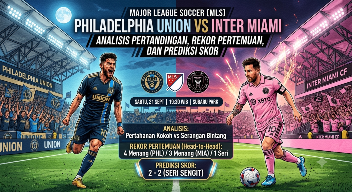 Philadelphia Union vs Inter Miami: Analisis Pertandingan, Rekor Pertemuan, dan Prediksi Skor
