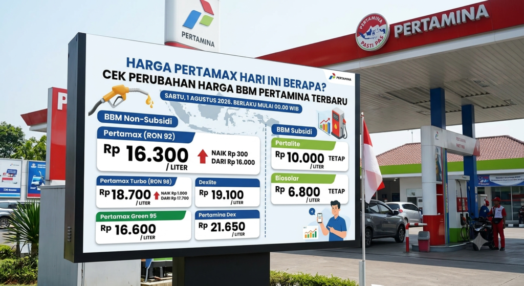 Harga Pertamax Hari Ini Berapa? Cek Perubahan Harga BBM Pertamina Terbaru