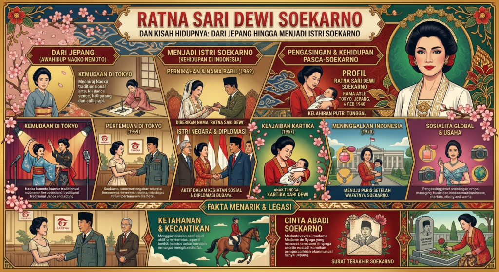Ratna Sari Dewi Soekarno dan Kisah Hidupnya: Dari Jepang hingga Menjadi Istri Soekarno
