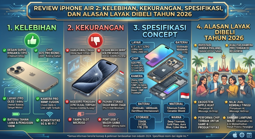 Review iPhone Air 2: Kelebihan, Kekurangan, Spesifikasi, dan Alasan Layak Dibeli Tahun 2026