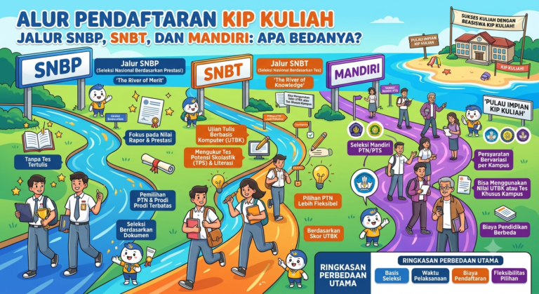 Alur Pendaftaran KIP Kuliah Jalur SNBP, SNBT, dan Mandiri: Apa Bedanya?