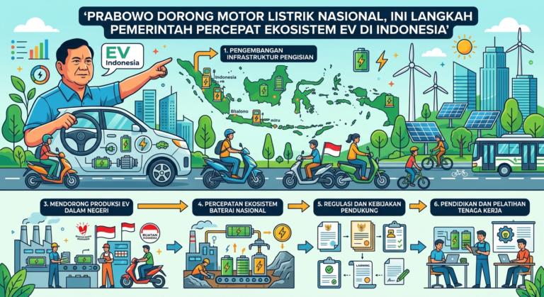 Prabowo Dorong Motor Listrik Nasional, Ini Langkah Pemerintah Percepat Ekosistem EV di Indonesia