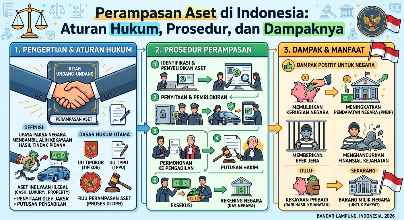 Perampasan Aset di Indonesia: Aturan Hukum, Prosedur, dan Dampaknya