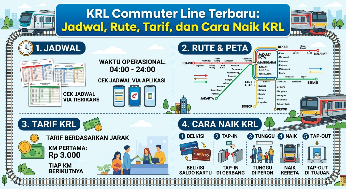 KRL Commuter Line Terbaru: Jadwal, Rute, Tarif, dan Cara Naik KRL