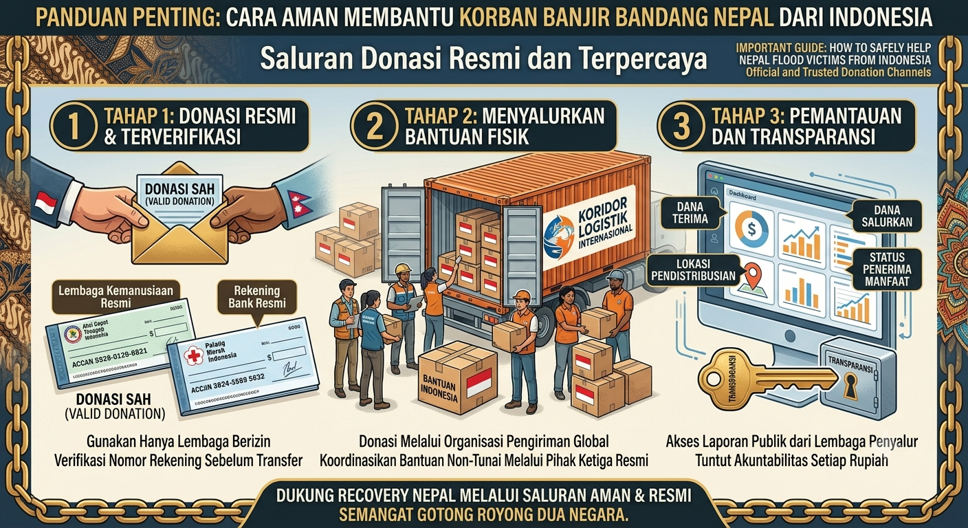 Cara Aman Membantu Korban Banjir Bandang Nepal dari Indonesia: Saluran Donasi Resmi dan Terpercaya