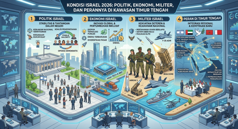 Kondisi Israel 2026: Politik, Ekonomi, Militer, dan Perannya di Kawasan Timur Tengah