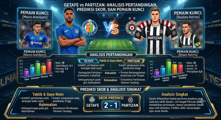 Getafe vs Partizan: Analisis Pertandingan, Prediksi Skor, dan Pemain Kunci