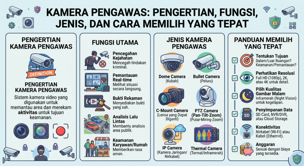 Kamera Pengawas: Pengertian, Fungsi, Jenis, dan Cara Memilih yang Tepat