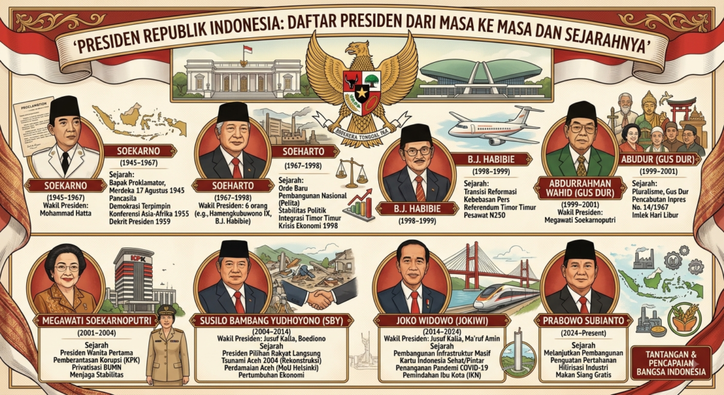 Presiden Republik Indonesia: Daftar Presiden dari Masa ke Masa dan Sejarahnya